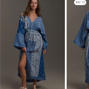 Anthropologie Indigo Maxi Dress